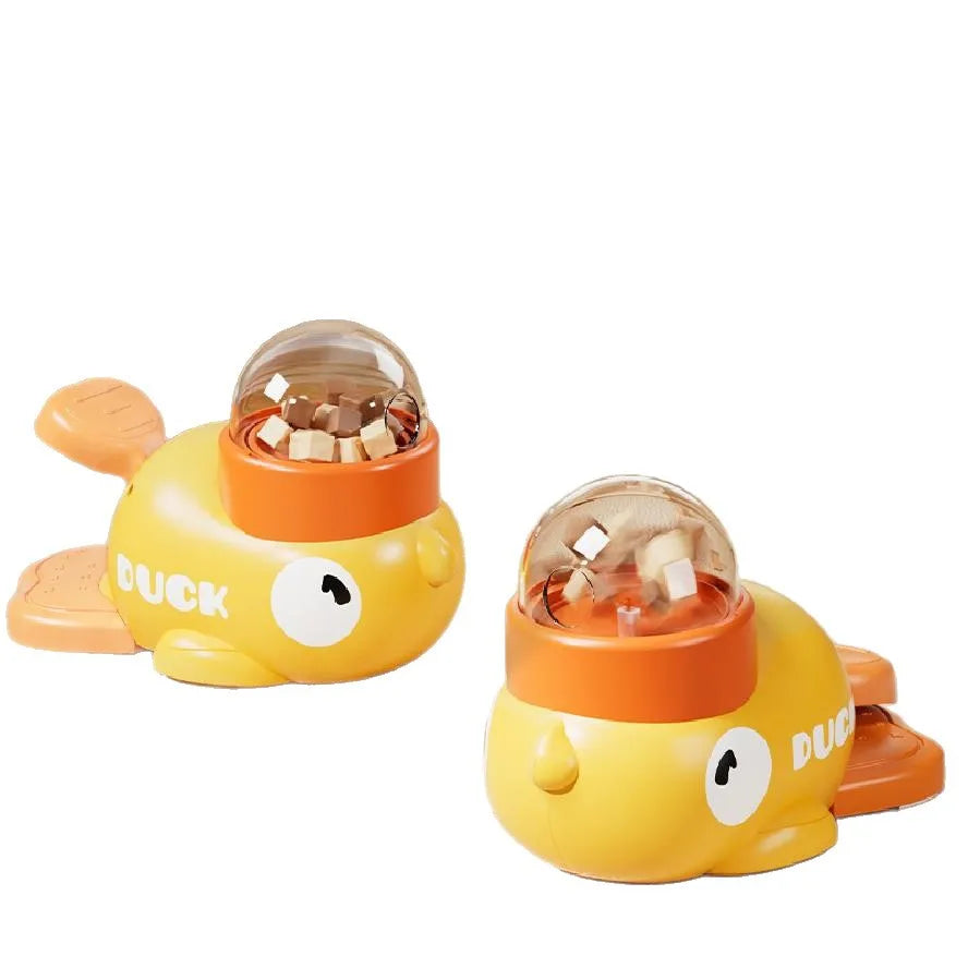 Yellow Duck Interactive Puzzle Pet Feeder